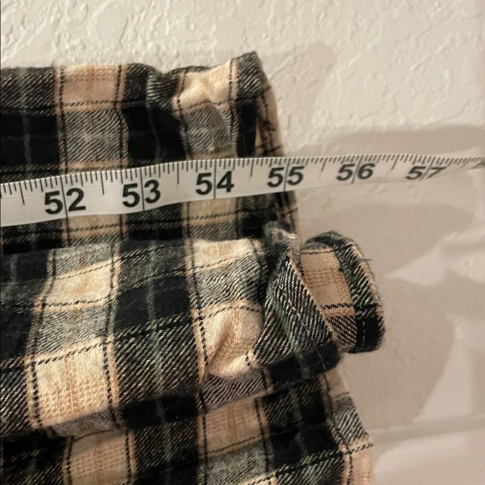 Boutique Jumpsuit Medium Oversized in Soft Brushed Plaid Overalls Wide Leg Kori - Picture 6 of 6
